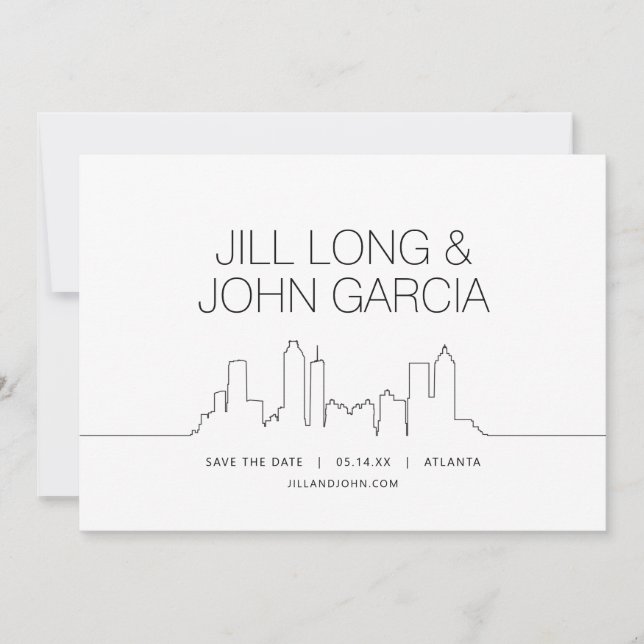 Atlanta Save the Date Einladung (Vorderseite)
