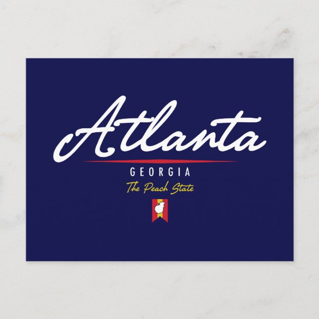Atlanta Script Postkarte (Vorderseite)