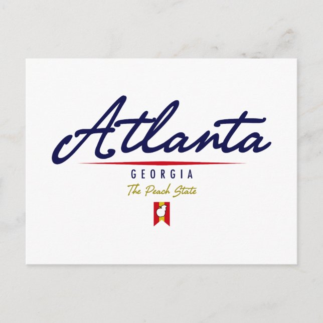 Atlanta-Skript Postkarte (Vorderseite)