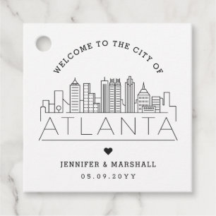Atlanta Skyline Begrüßung Geschenkanhänger