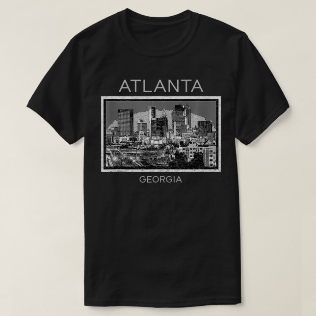 Atlanta Skyline Georgia Peach Staat Family Vacati T-Shirt (Design vorne)