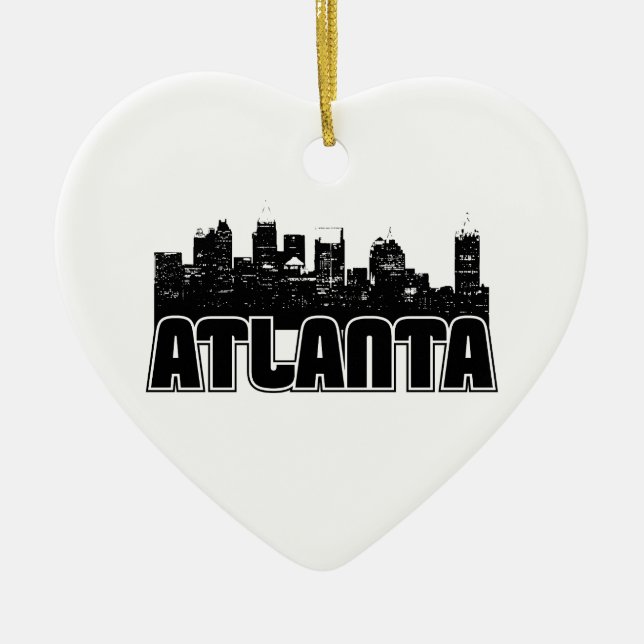 Atlanta-Skyline Keramik Ornament (Vorne)