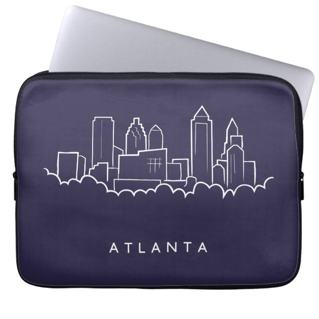 Atlanta-Skyline Laptopschutzhülle (Vorderseite)