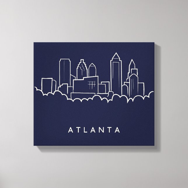 Atlanta Skyline Leinwanddruck (Vorderseite)