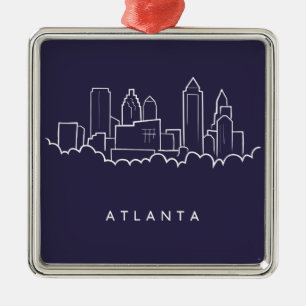 Atlanta-Skyline Ornament Aus Metall