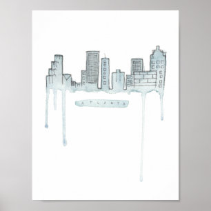 Atlanta-Skyline-Plakat Poster