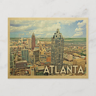 Atlanta Skyline Postcard Atlanta Vintage Travel Postkarte