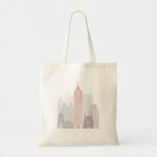 ATLANTA SKYLINE POSTER PASTEL TRAGETASCHE