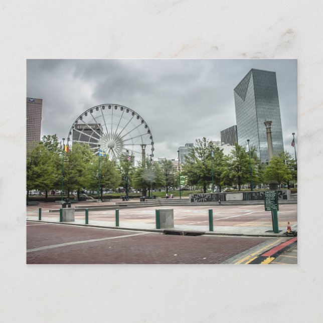 Atlanta Skyline Postkarte (Vorderseite)