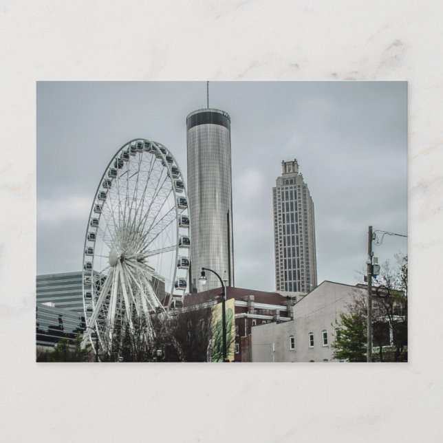 Atlanta Skyline Postkarte (Vorderseite)