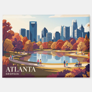 Atlanta Skyline USA Magnet