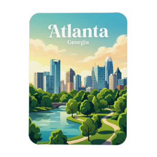 Atlanta Skyline USA Magnet