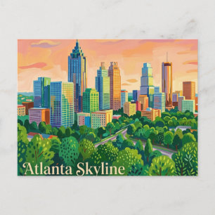 Atlanta Skyline USA Postkarte