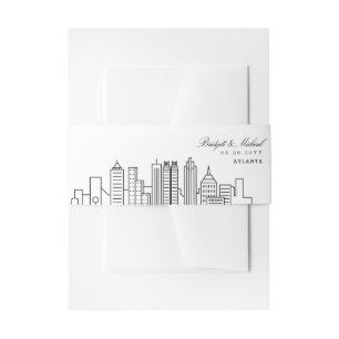 Atlanta Skyline Wedding   Einladungsbanderole