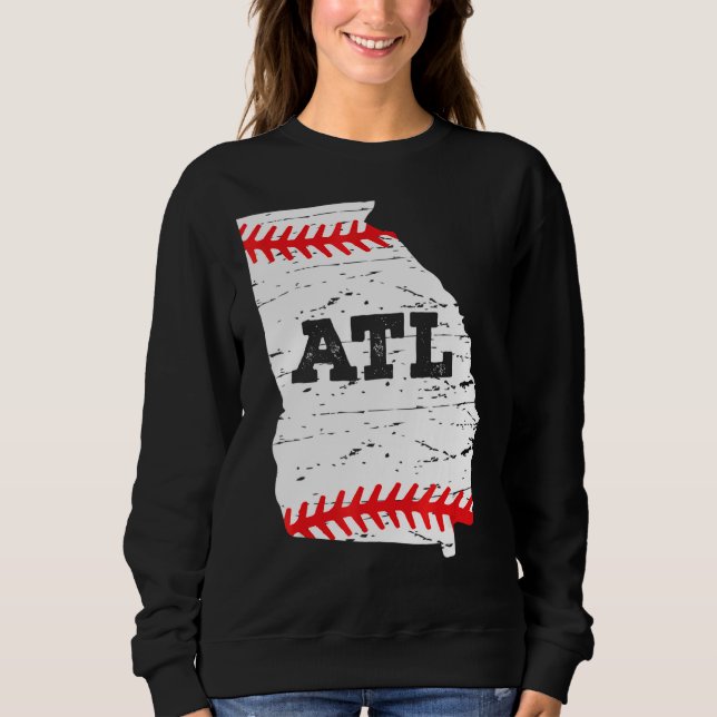Atlanta Software Map Atlanta Softball Mama Vater Sweatshirt (Vorderseite)