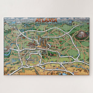 Atlanta-Spaß-Karte Puzzle