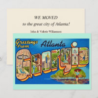 Atlanta Vintage Postkarte