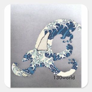 Atlanta Wave Quadratischer Aufkleber