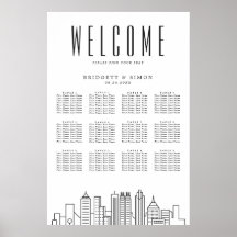 Atlanta Wedding | 12 Tabelle Seating Chart