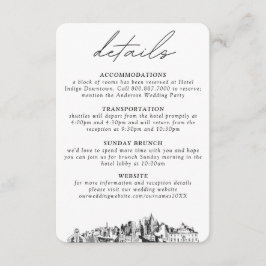 Atlanta Wedding kleine vertikale Details Begleitkarte