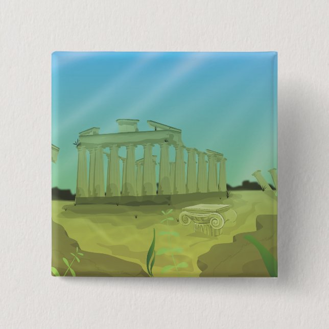 Atlantas Cartoon Button (Vorderseite)