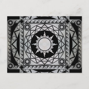 Atlantean Crafts Silver on Black Postkarte