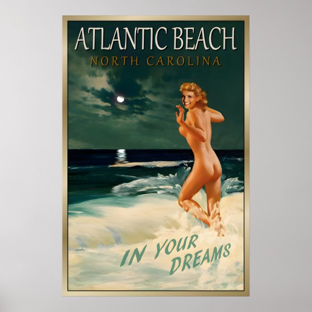 Atlantic Beach North Carolina Marilyn Monroe Poster (Vorne)