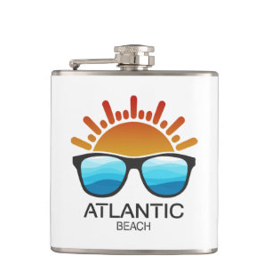 Atlantic Beach North Carolina Sonnenbrille Flachmann