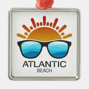 Atlantic Beach North Carolina Sonnenbrille Ornament Aus Metall