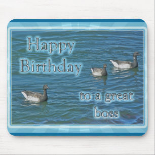 Atlantic Brant Geese Boss Birthday Mousepad