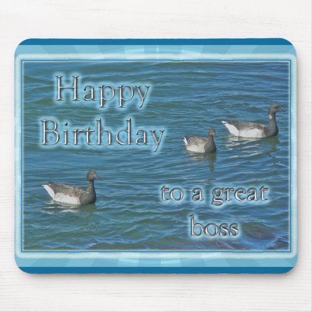 Atlantic Brant Geese Boss Birthday Mousepad (Vorne)