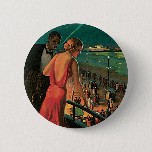 Atlantic City ~ All Year Resort Button (Vorderseite)