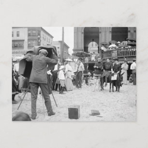 Atlantic City Beach, 1890er Postkarte