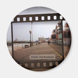 Atlantic City Beach Boardwalk auf Film Magnet