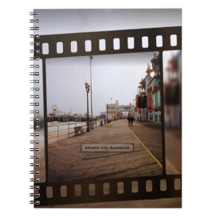Atlantic City Beach Boardwalk auf Film Notizblock