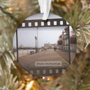 Atlantic City Beach Boardwalk auf Film Ornament