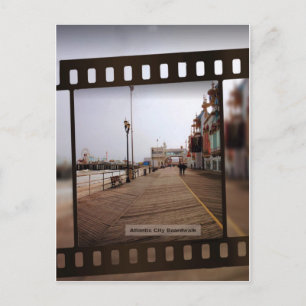 Atlantic City Beach Boardwalk auf Film Postkarte