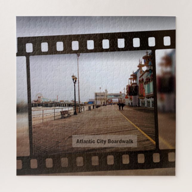 Atlantic City Beach Boardwalk auf Film Puzzle (Vertikal)