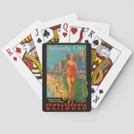 Atlantic City Beauty Vintages Kunstwerk Spielkarten