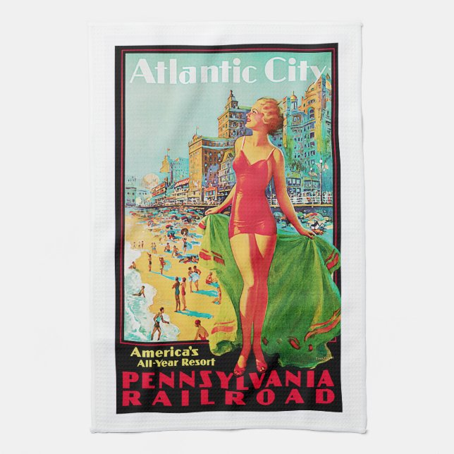 Atlantic City Geschirrtuch (Vertikal)