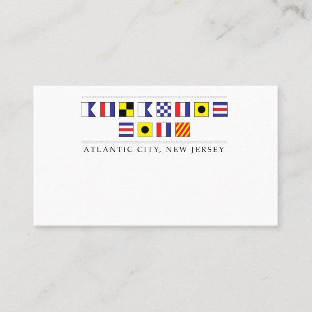 Atlantic City Marine Business Card Visitenkarte (Vorderseite)
