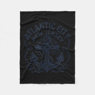 Atlantic City New Jersey Anker Seil Nautisches Ges Fleecedecke