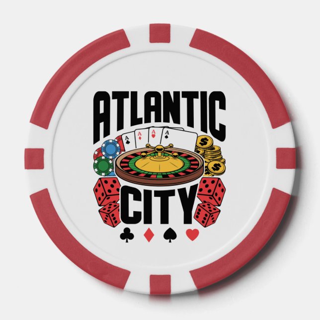 Atlantic City New Jersey Casino Gambling Pokerchips (Vorderseite)