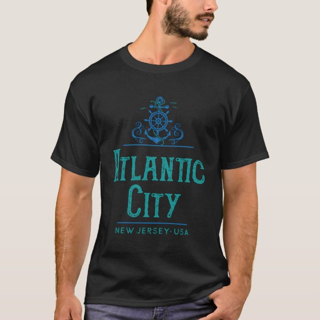 Atlantic City New Jersey Design T-Shirt (Vorderseite)