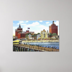 Atlantic City New-Jersey entlang der Küstenlinie Leinwanddruck
