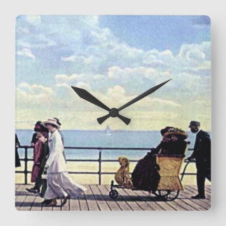 Atlantic City New-Jersey entlang der Promenade Quadratische Wanduhr