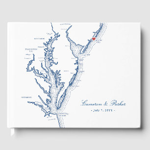 Atlantic City New Jersey Map Wedding Gästebuch