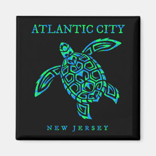 Atlantic City New Jersey Meeresschildkröte Jungen Magnet