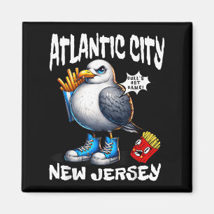 Atlantic City New Jersey Möwe Pommes Funn Magnet