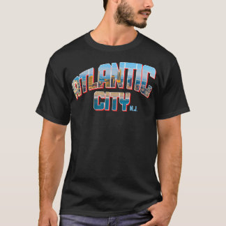 Atlantic City New Jersey Nj Skyline Pride Vintag T-Shirt